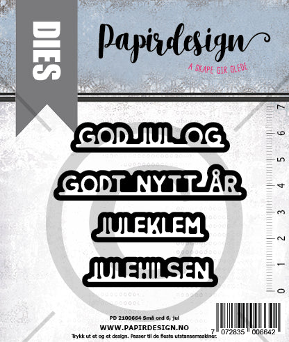 Papirdesign - Dies - Små ord 6 , jul