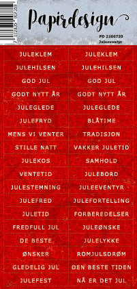 Papirdesign - Ord klistremerker - Juleeventyr