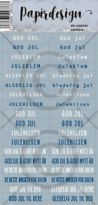 Papirdesign - Ord klistremerker - Juleklem