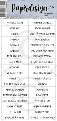Papirdesign - Ord klistremerker - Etter....
