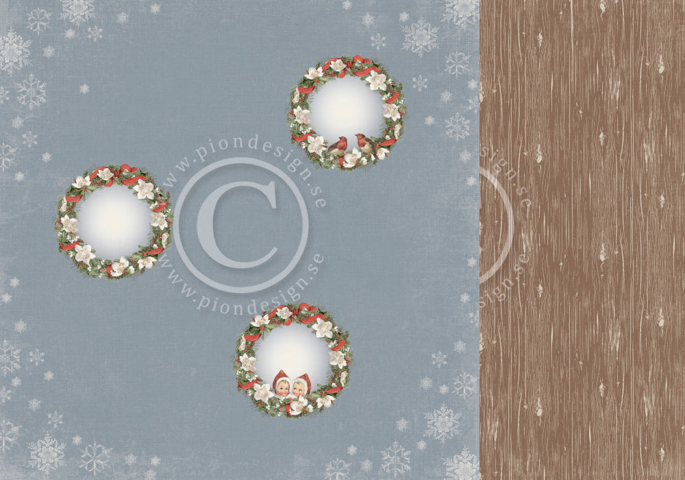 Pion Design - A Woodland Christmas Tale - Christmas wreaths 12x12"