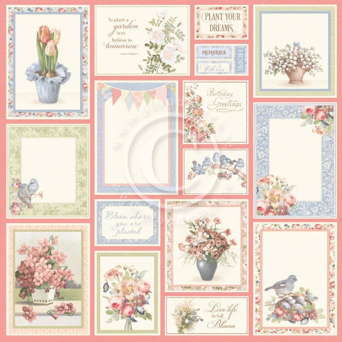Pion Design - Garden of Hope - Rosy day - 12 x 12"