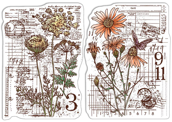 Ciao Bella - Clear Stamps - Sign of the times - botanical & Postmarks