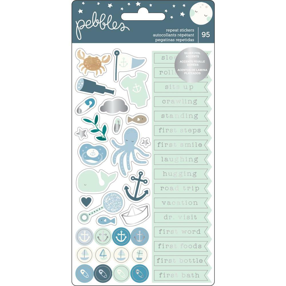 Pebbles - Night Night - Repeat Stickers - Boy