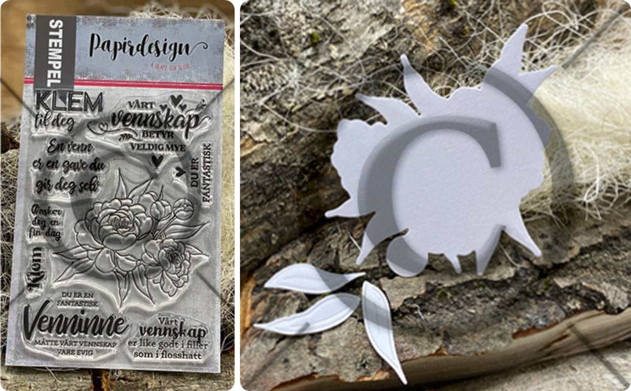 peonhilsen clear stamp dies papirdesign PD 2100717 /PD 2100706