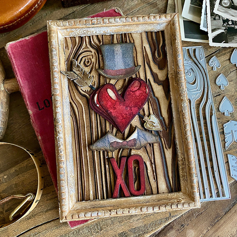 Sizzix - Tim Holtz Alterations - Thinlits Colorize - Woodgrain