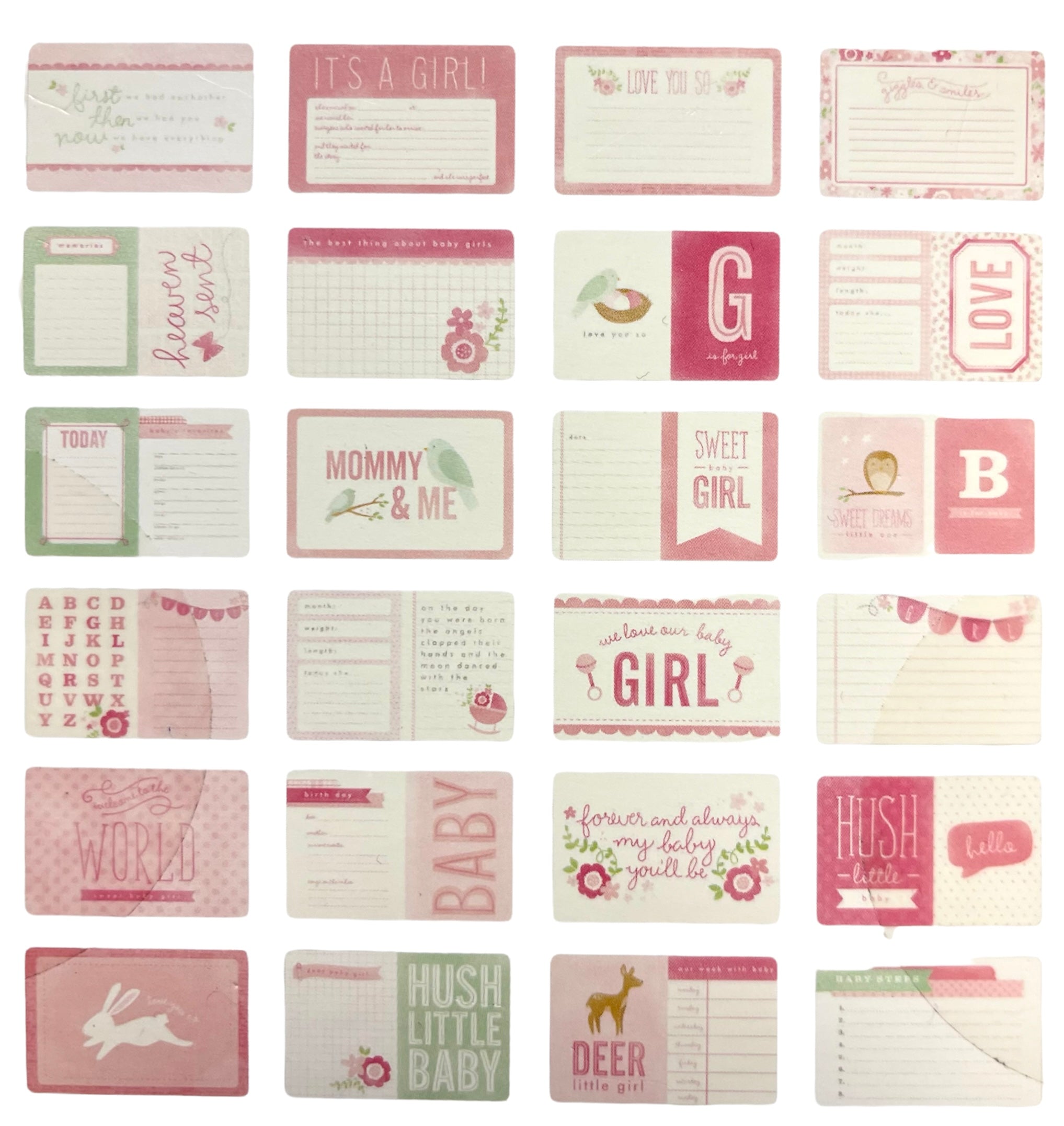 American Crafts - Pebbles - Special Delivery Girl - Journaling Block