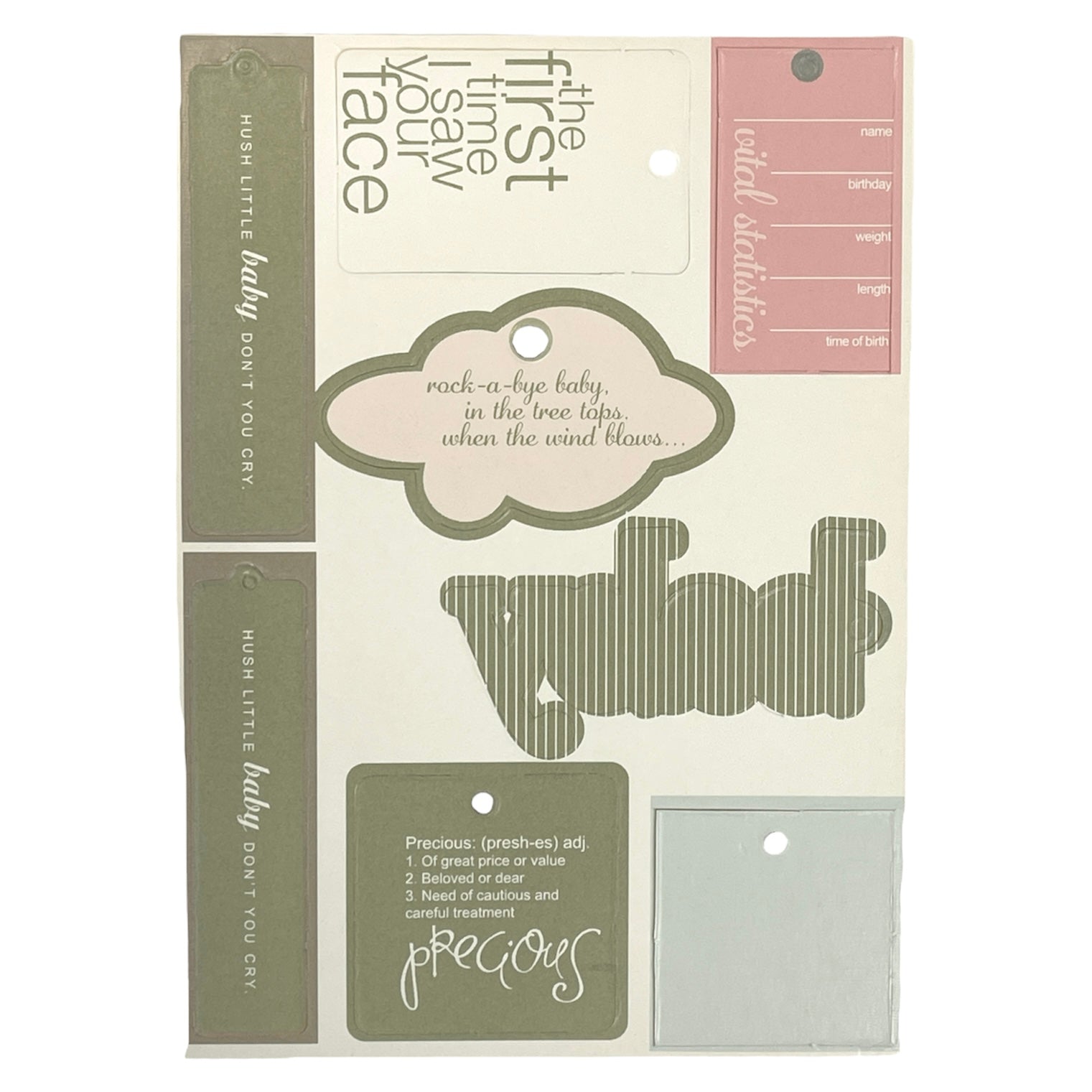 Heidi Swapp - Chipboard Tags - Baby