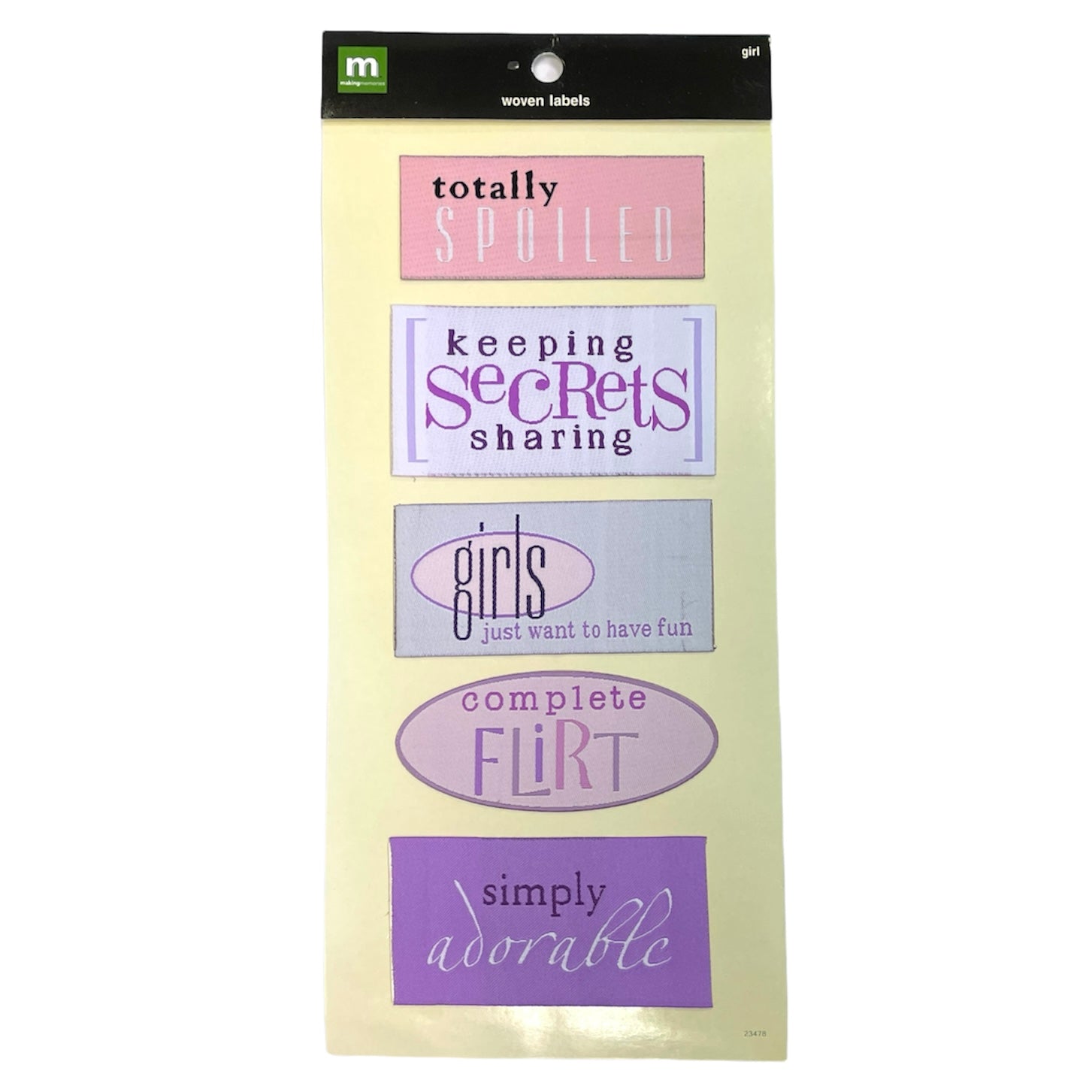 Making Memories - Woven Labels - Girl