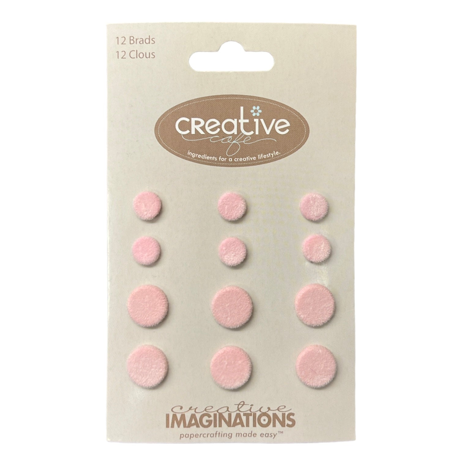 Creative Imaginations - Velvet Brads - Pink