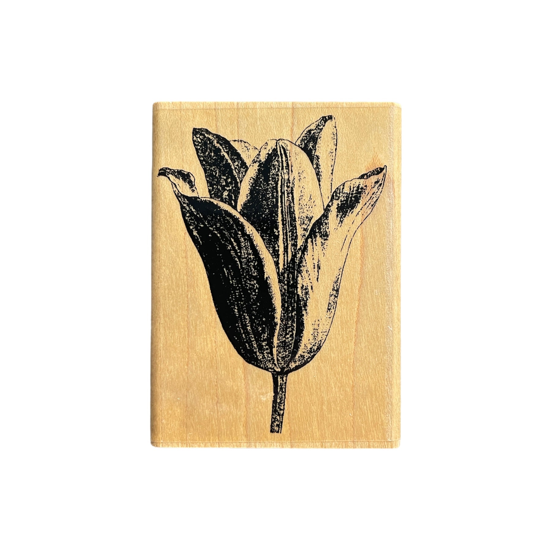 Hampton Art - Wood Mounted Stamp - Tulip