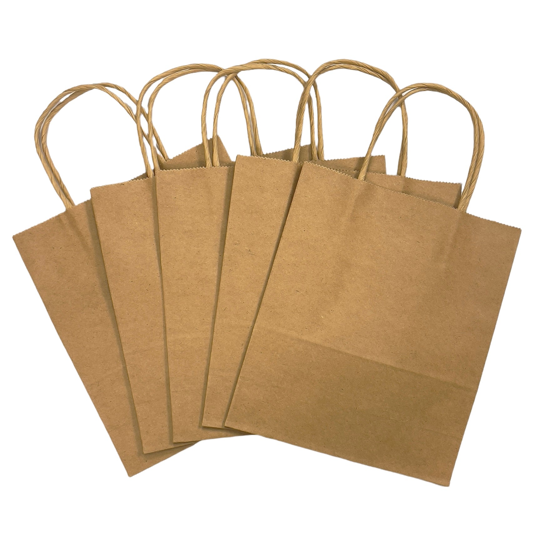 Folia - Papirposer med hank - 5 stk - Natur - Medium