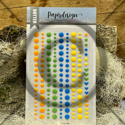 Papirdesign -  Dotter  - Klare farger