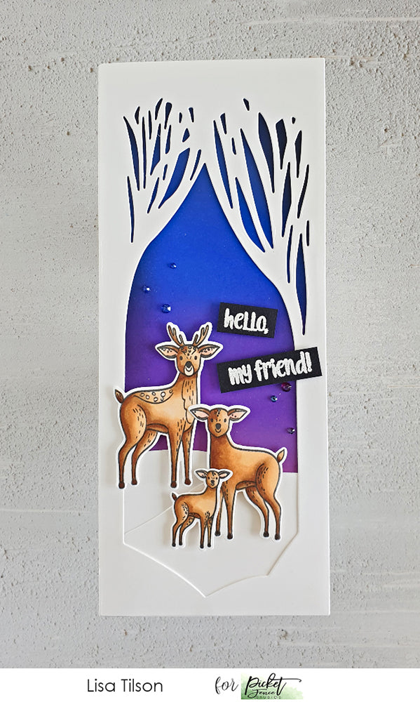 Picket Fence - Dies - Slim Line Trees Silhouette