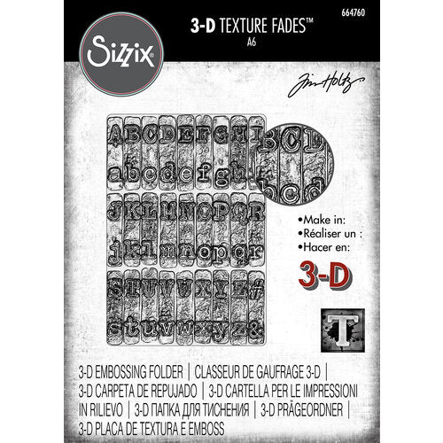 Tim Holtz Alterations - Texture Fades Embossing Folder - Typewriter 3D