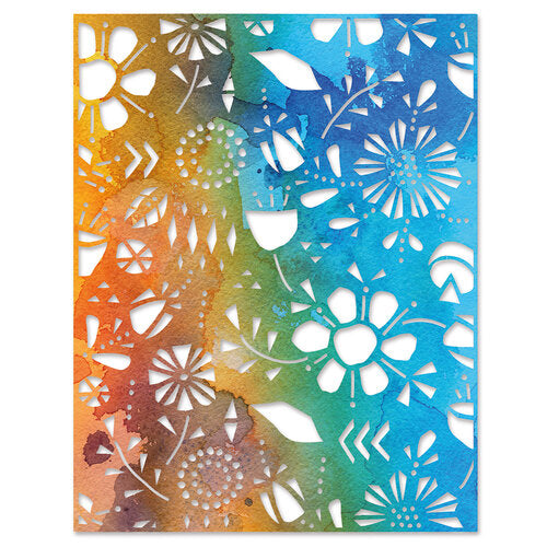 Sizzix - Tim Holtz Alterations - Thinlits - Folk Flowers