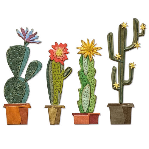 Sizzix - Tim Holtz Alterations - Thinlits - Funky Cactus