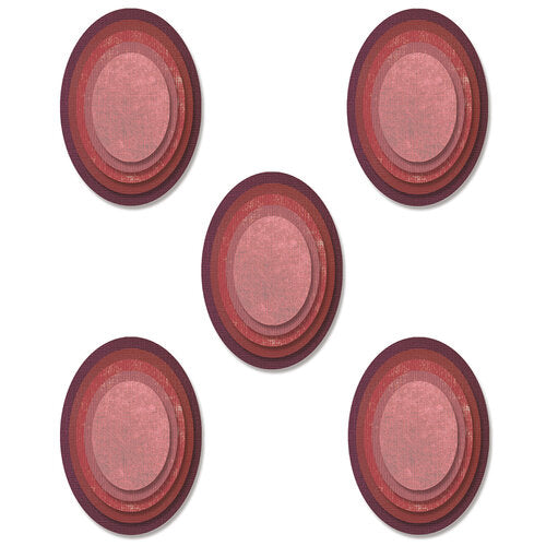Sizzix - Tim Holtz Alterations - Thinlits - Stacked Tiles, Ovals