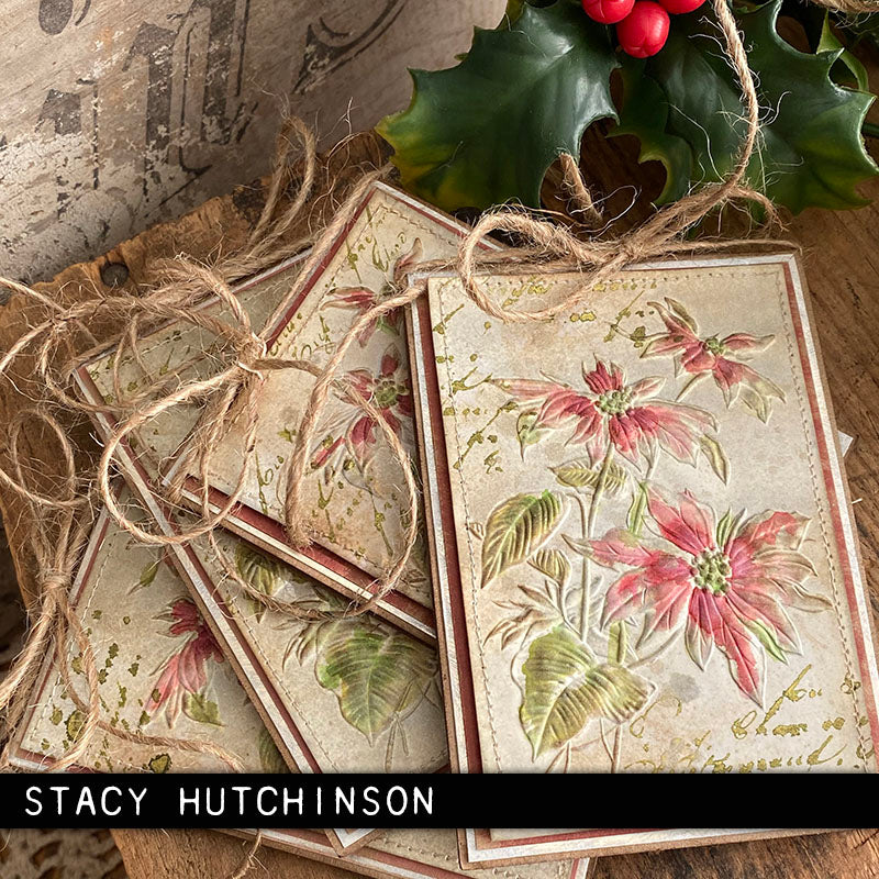 Tim Holtz Alterations - Texture Fades - 3D Embossing Folder - Mini Poinsettia