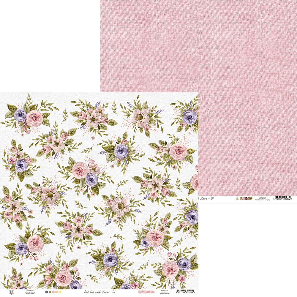 P13 - Stitched with love - # 01 - 12 x 12"