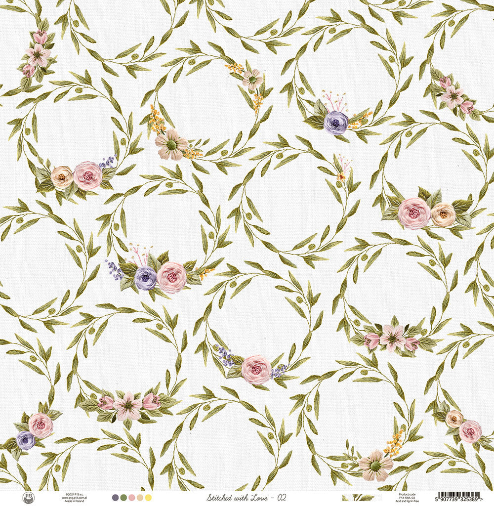 P13 - Stitched with love - # 02 - 12 x 12"