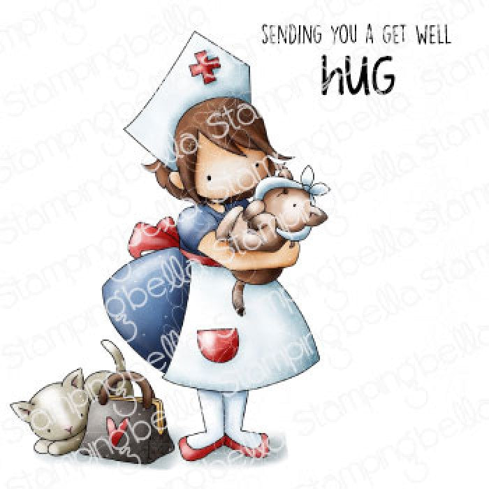 Stamping Bella - Cling Mounted Stamp - Tiny townie Nurse