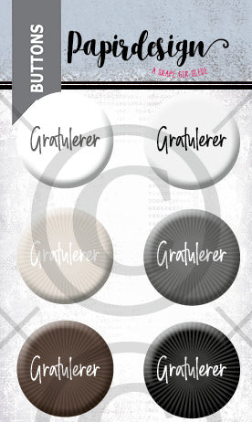 Papirdesign - Buttons - Gratulerer 11