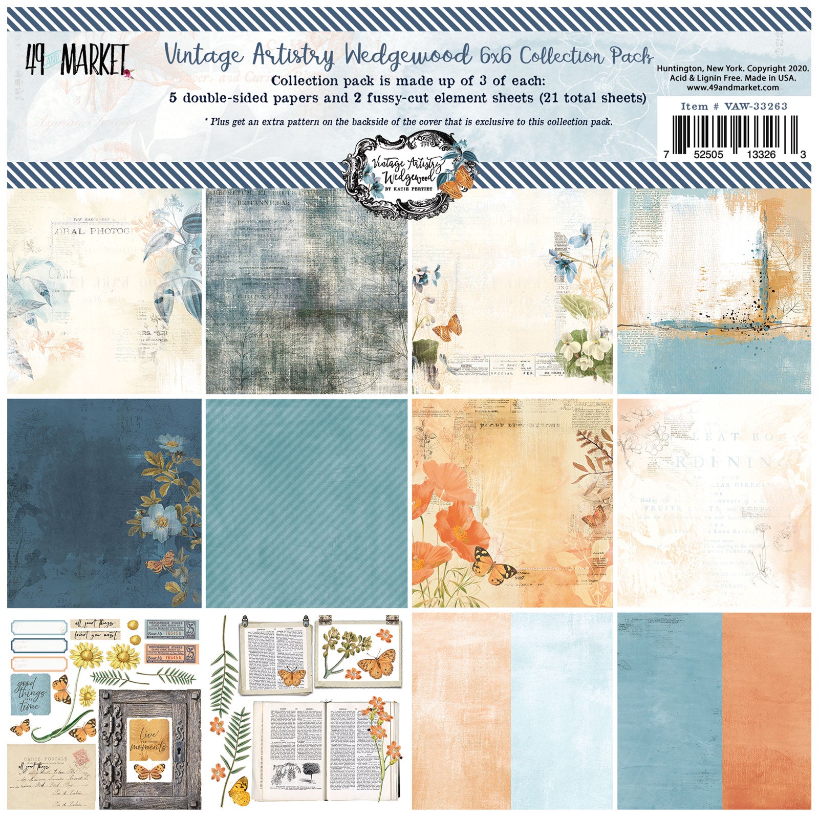 49 and Market - Vintage Artistry - Wedgewood - 6x6" Paper Pad