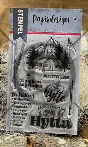 Papirdesign - Clearstamps - Hytta