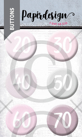 Papirdesign - Buttons - Tall Rosa
