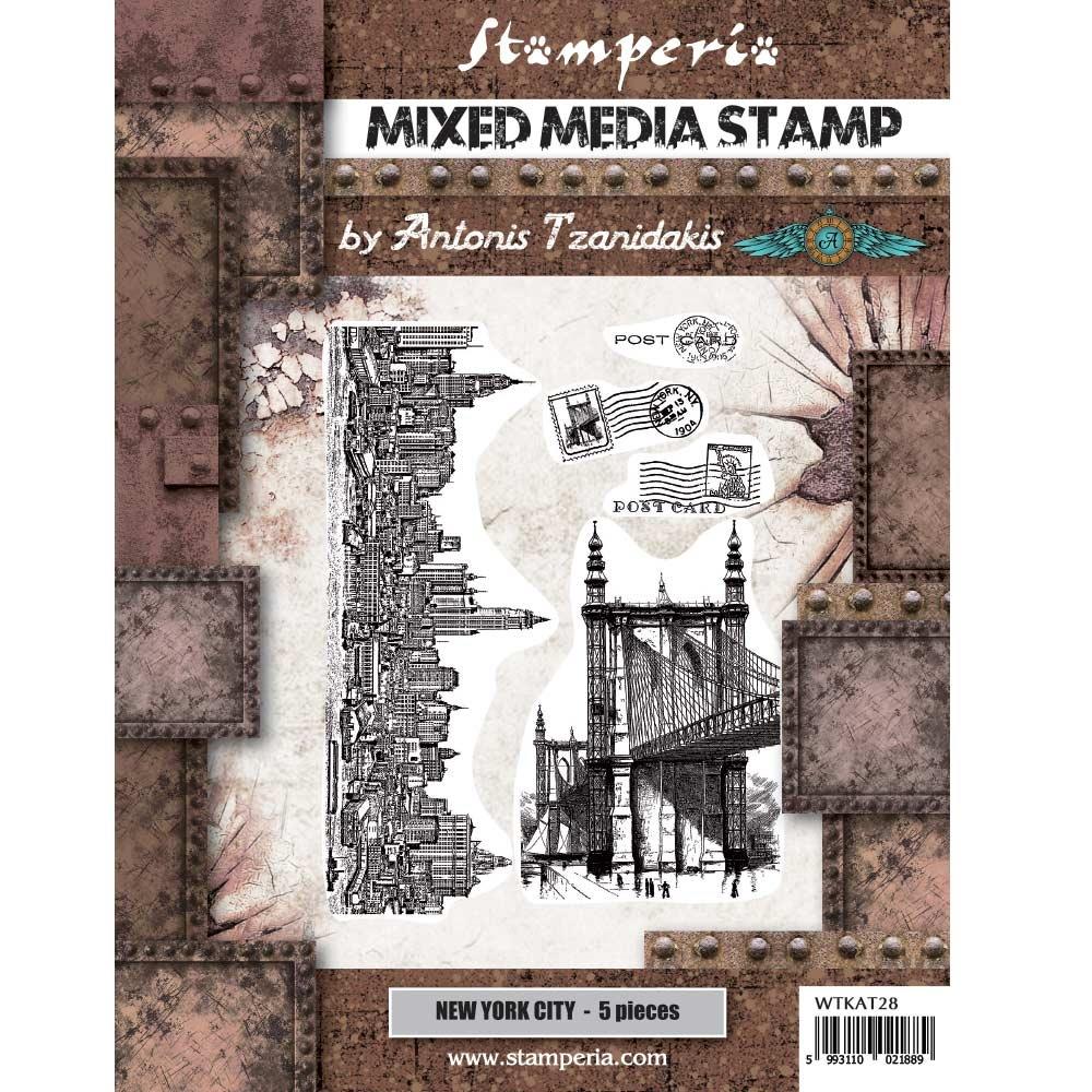 Stamperia - Cling Stamp - Sir Vagabond Aviator -New York City