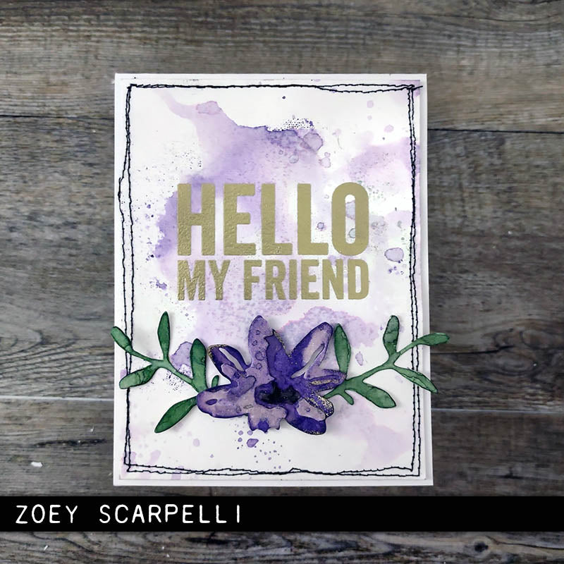 Sizzix - Tim Holtz Alterations - Thinlits Colorize - Brushstroke flowers #4