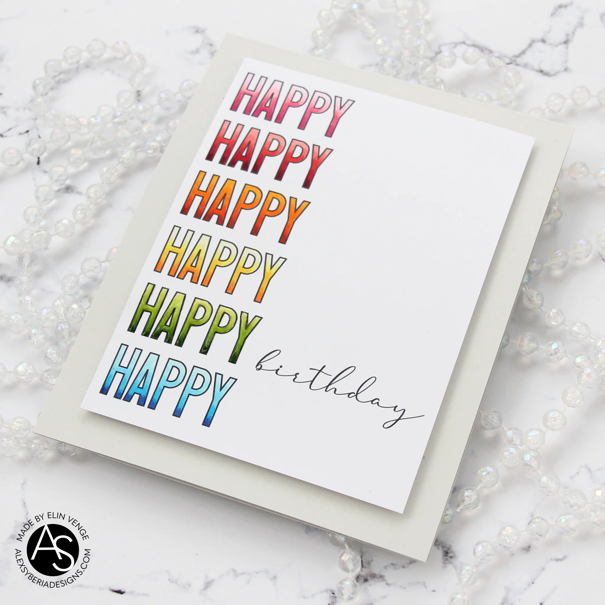 Alex Syberia Designs - Clear stamps - Birthday wishes