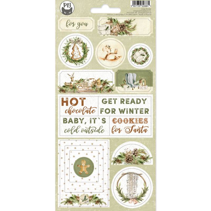 P13 - Cosy Winter - Chipboard Stickers