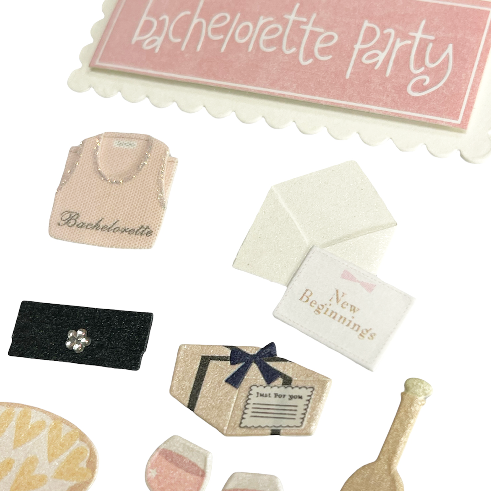 Jolee's - I DO - 3D Stickers - Bachelorette Fun