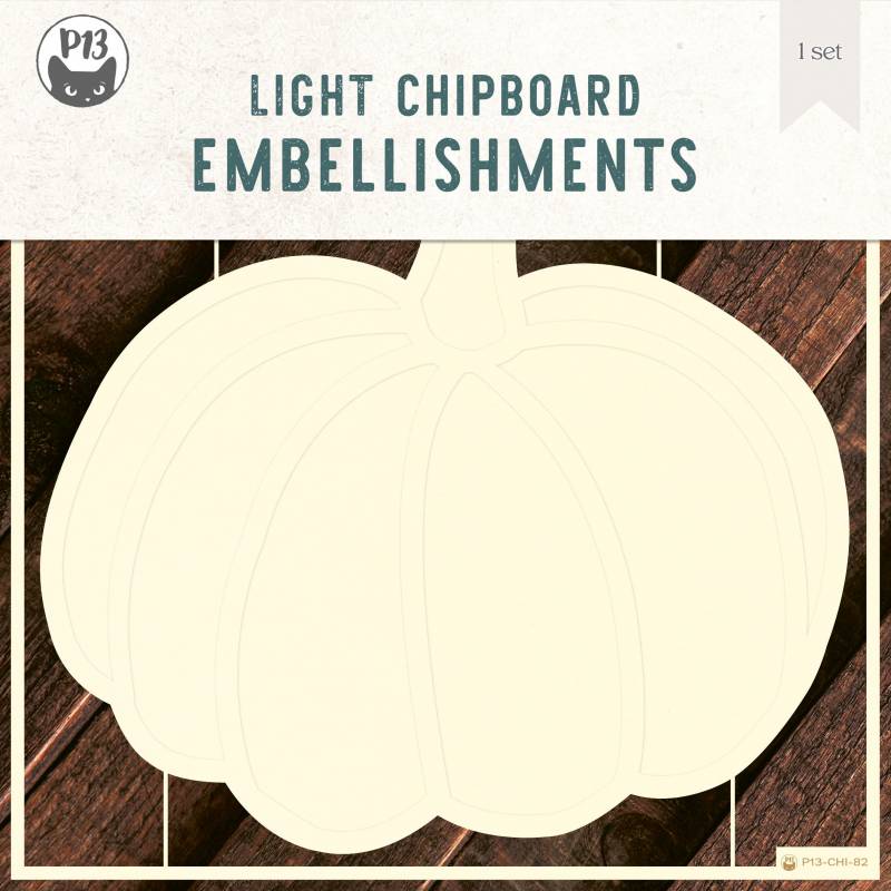 P13 - Light Chipboard - Deco Base - Pumkin - 8 x 8"