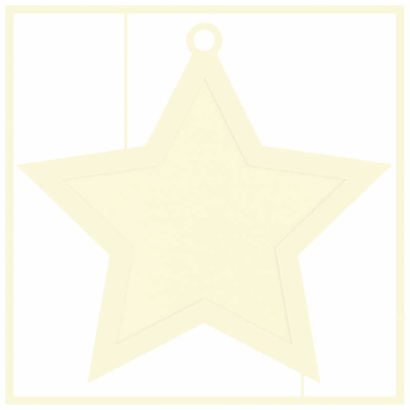 P13 - Light Chipboard Deco Base - Star - 6 x 6"