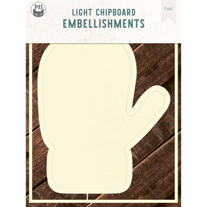 P13 - Light Chipboard Deco Base - Glove - 6 x 8"