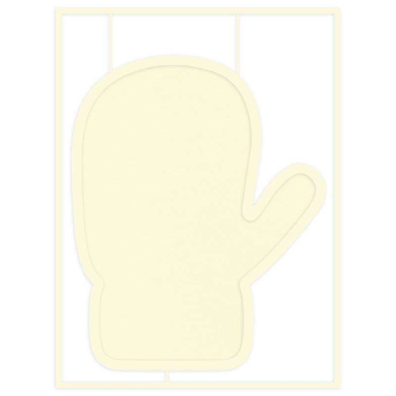 P13 - Light Chipboard Deco Base - Glove - 6 x 8"