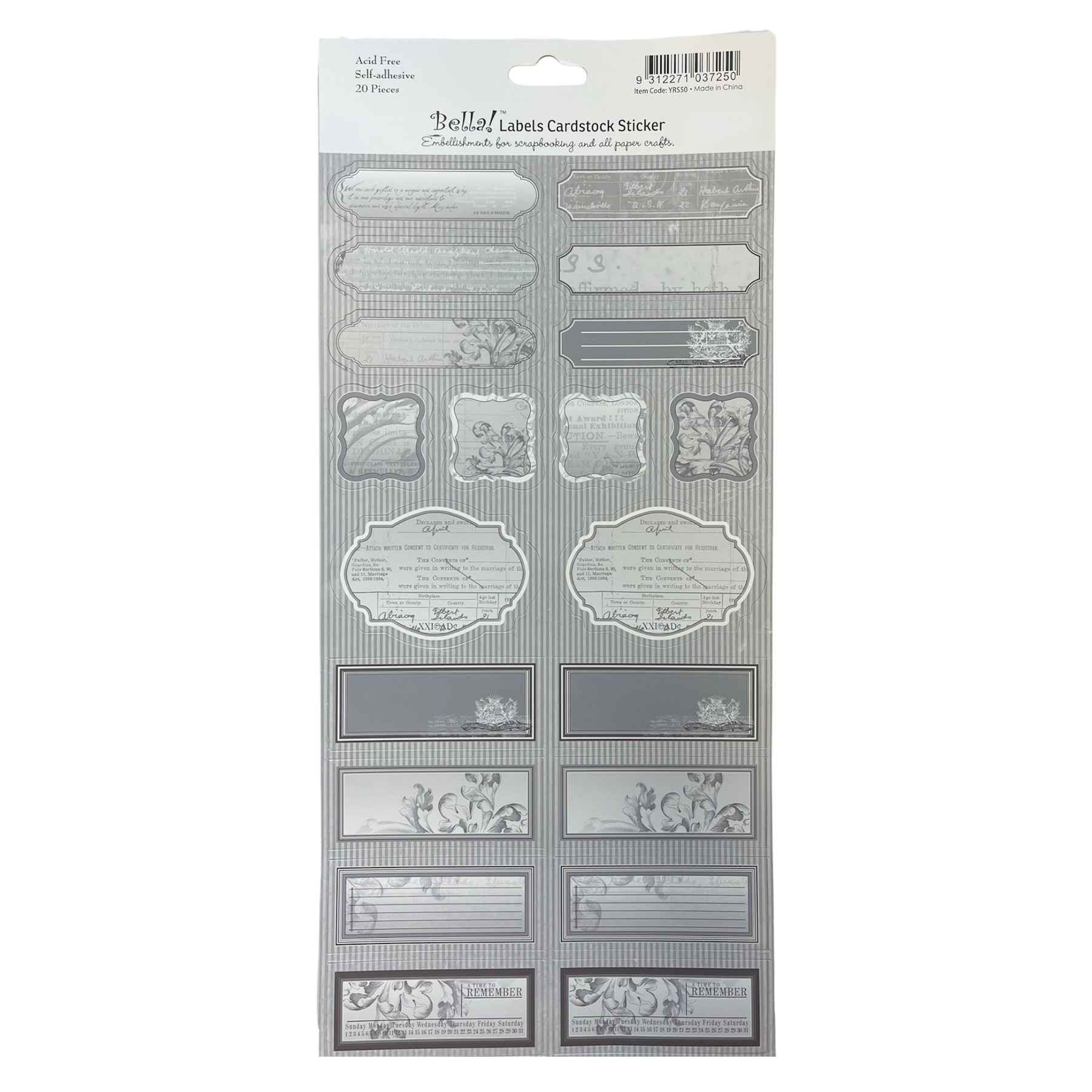 Ruby Rock-it - Year Review - Label stickers