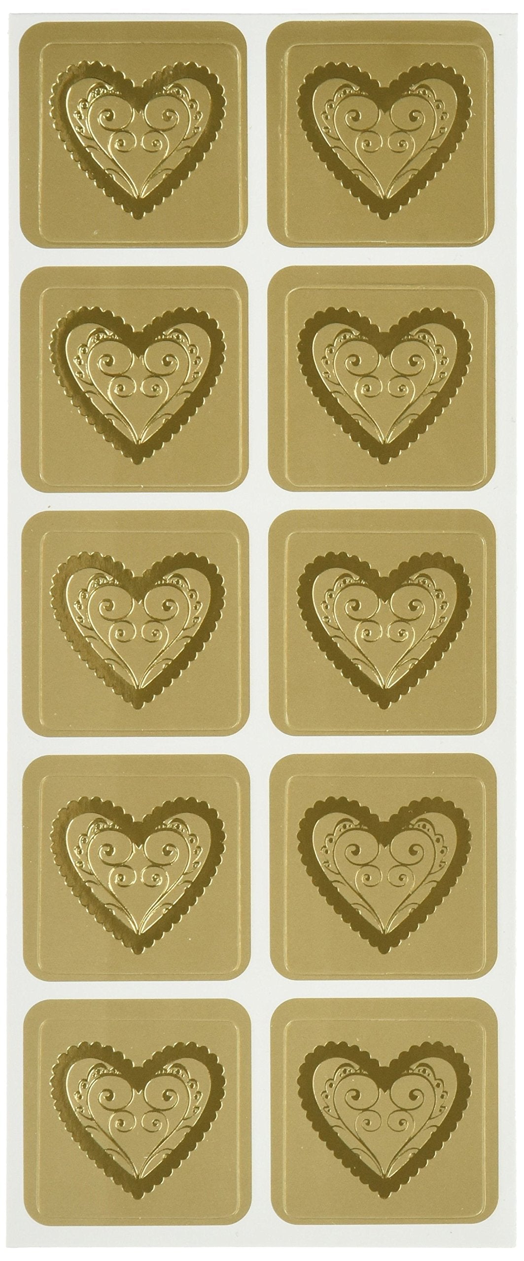 Ruby Rock-it - Stickers - Wedding Selas - Gold Hearts