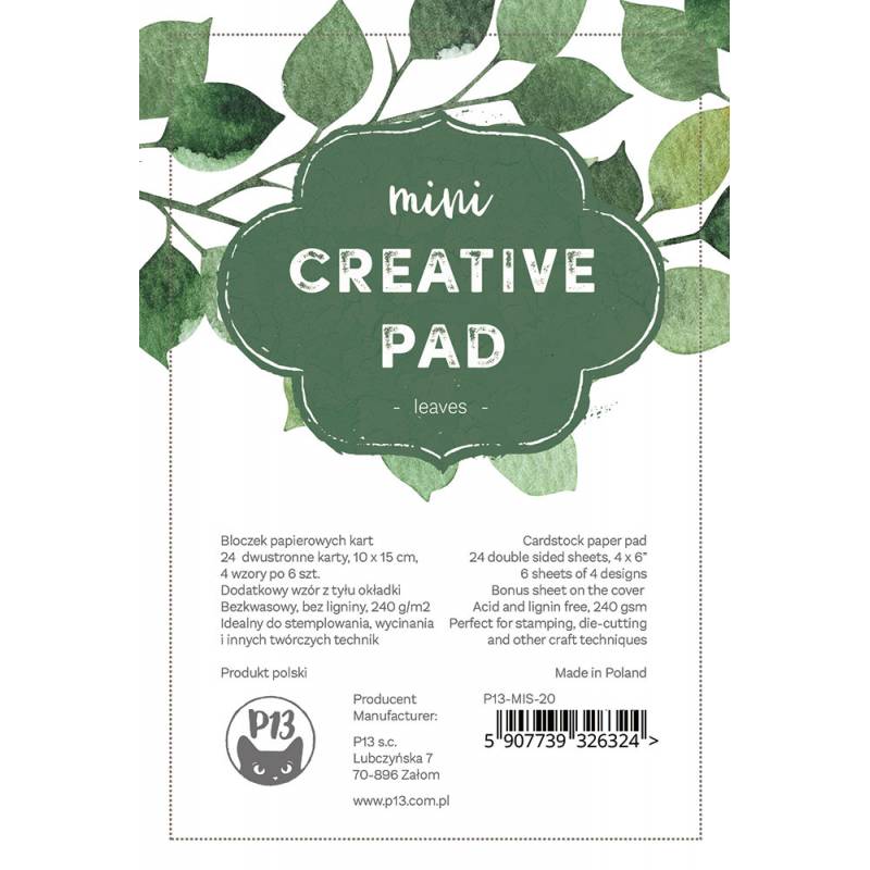 P13 - Leaves -Mini Creative Paper Pad   6 x 4"