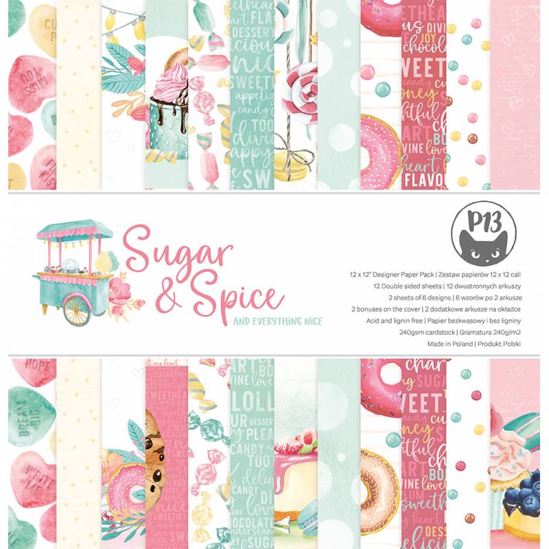 P13 - Sugar and Spice - Paper Pad - 12 x 12"