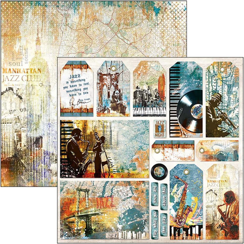 Ciao Bella - Blue Note - Cards and Tags paper - 12 x 12"