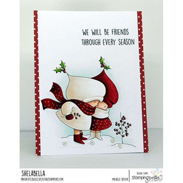 Stamping Bella - Cling Mounted Stamp - Bundle girl Winter Friends
