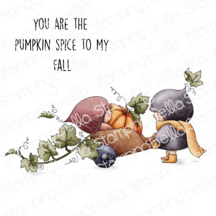 Stamping Bella - Cling Mounted Stamp - Bundle girl in a wagon