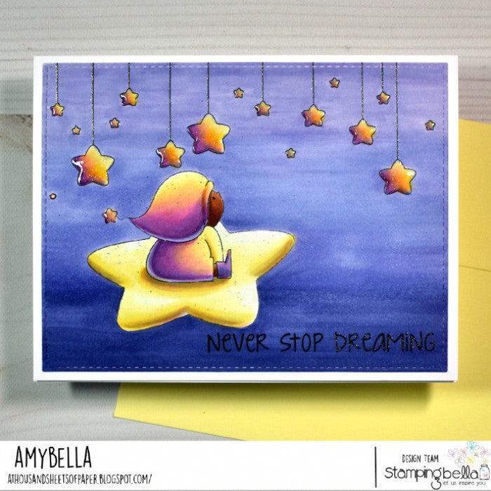 Stamping Bella - Cling Mounted Stamp - Stars and clouds backdrop