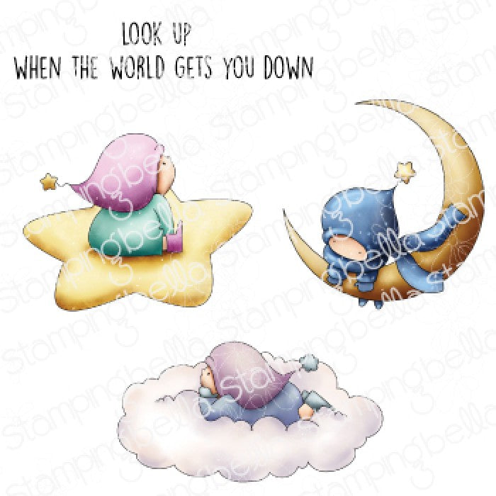 Stamping Bella - Cling Mounted Stamp - Bundle girls ine the sky