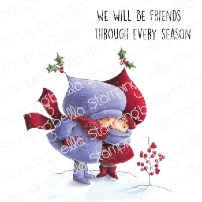 Stamping Bella - Cling Mounted Stamp - Bundle girl Winter Friends
