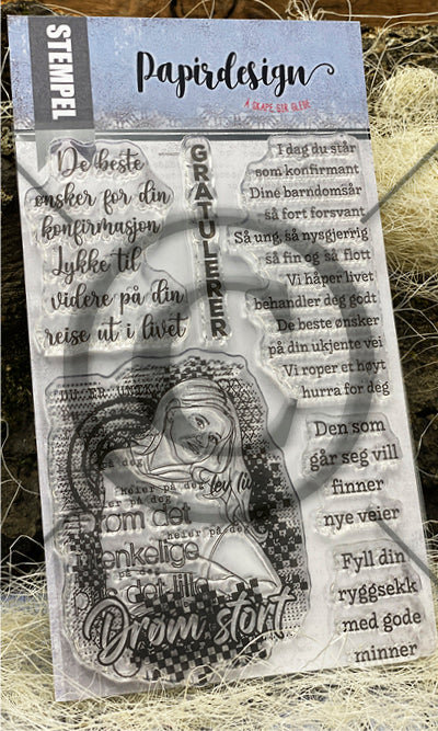 Papirdesign - Clearstamps - Fyll din ryggsekk